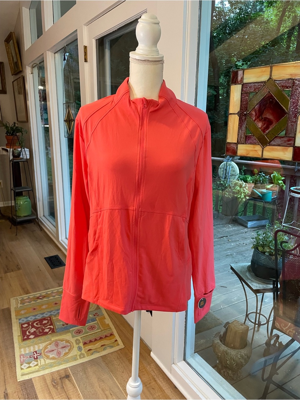 Coral Lightweight Zip-Up Avia Jacket NWT